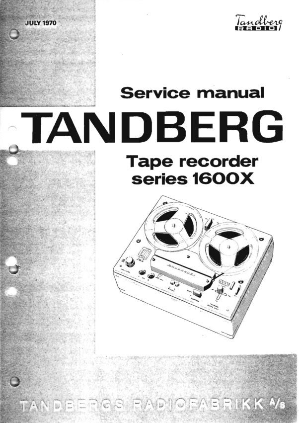TB1600X - Servicemanual, PDF, Engelsk