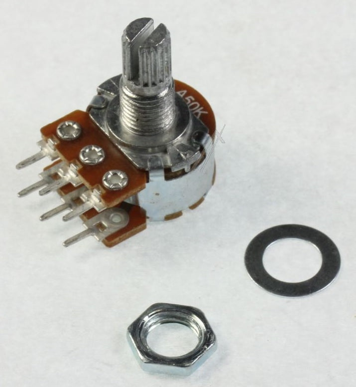 Potensiometer 2x10KB LIN Dia. 17mm Aksling 6x8mm