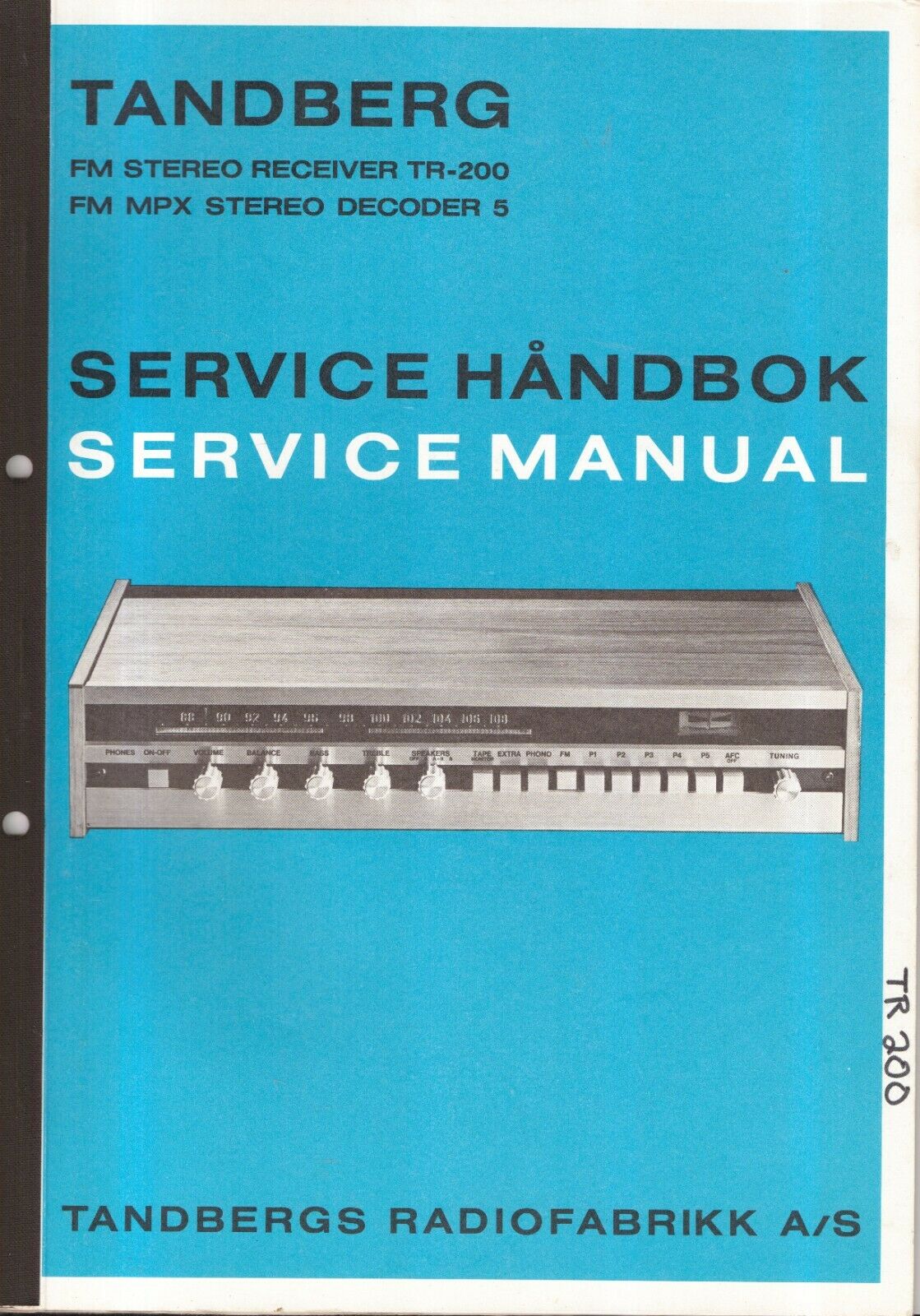 Servicemanual til TR200, PDF, Norsk, 33s