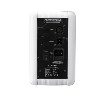 C-50A  AKTIVE HØYTTALERE, HVITE, OMNITRONIC (G)