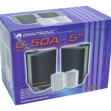 C-50A  AKTIVE HØYTTALERE, HVITE, OMNITRONIC (G)