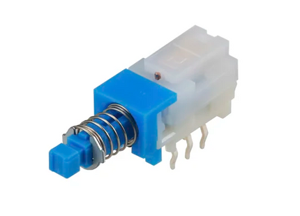 Alps Alpine SPUJ-serien trykknappbryter låsbar PCB DPDT 30Vdc