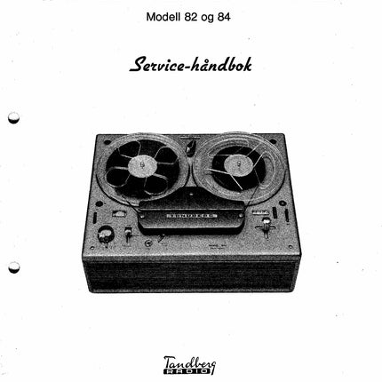 Servicemanual til TB82 og 84, PDF