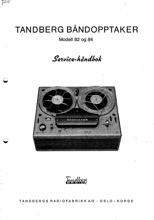 Servicemanual til TB82 og 84, PDF