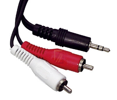 Kabel 3.5mm hann – 2 x RCA hann