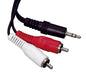 Kabel  3.5mm han - 2 x RCA han