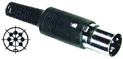 Plugg DIN 8-pins 270 Gr. Metall