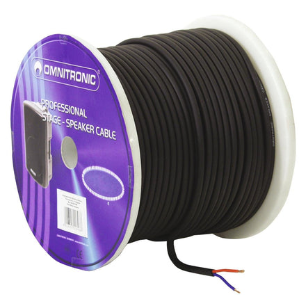 Høyttaler kabel 2x1.5mm 50m sort OMNITRONIC