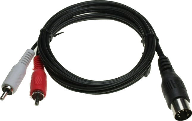 5-pins DIN Hann / 2 x Phono Hann 1,5m