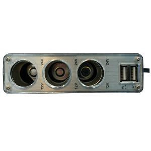UCE9574 GRENUTTAK, 12-24V, 3 x 12V,  USB