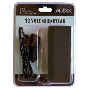 UCE9574 GRENUTTAK, 12-24V, 3 x 12V,  USB