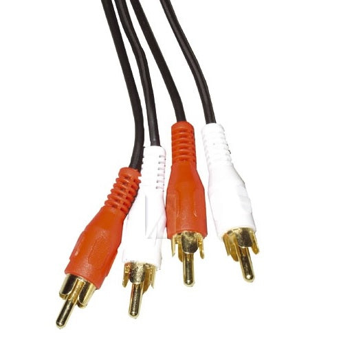 Kabel 2 x Phono HAN - 2 X PHONO HAN, FORGYLDT 1,5M