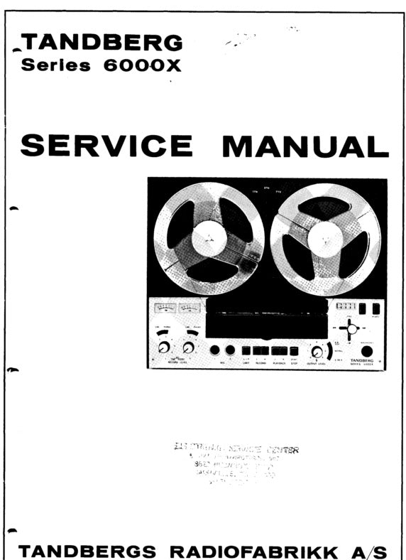 Servicemanual til 6000x, PDF
