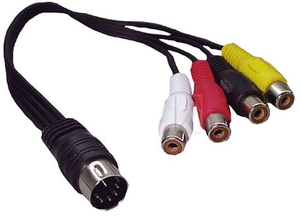 5-Pol DIN Hann / 4 X Phono Hun 0.2m