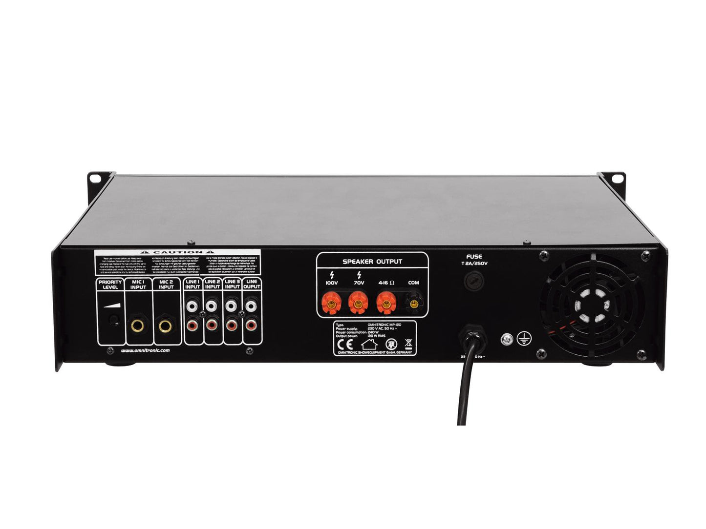 MP-250 PA Forsterker Amp 250W 1-sone OMNITRONIC