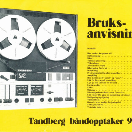 User manual for TANDBERG 9100X PDF Norwegian