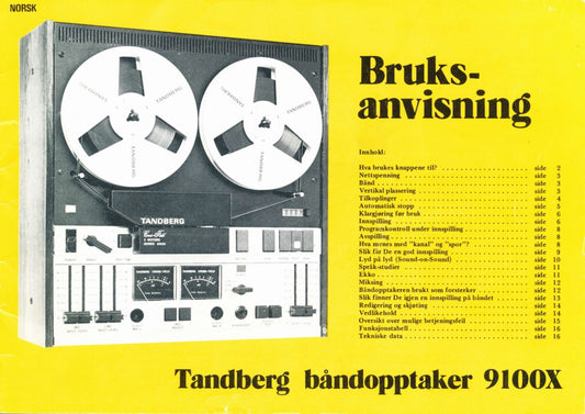 Brukermanual til TANDBERG 9100X PDF Norsk
