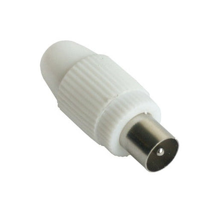 KOAXPLUGG Han 9.5mm SKRUEBAR, HVIT