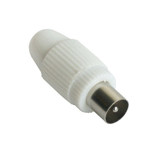 KOAXPLUGG Han 9.5mm SKRUEBAR, HVIT