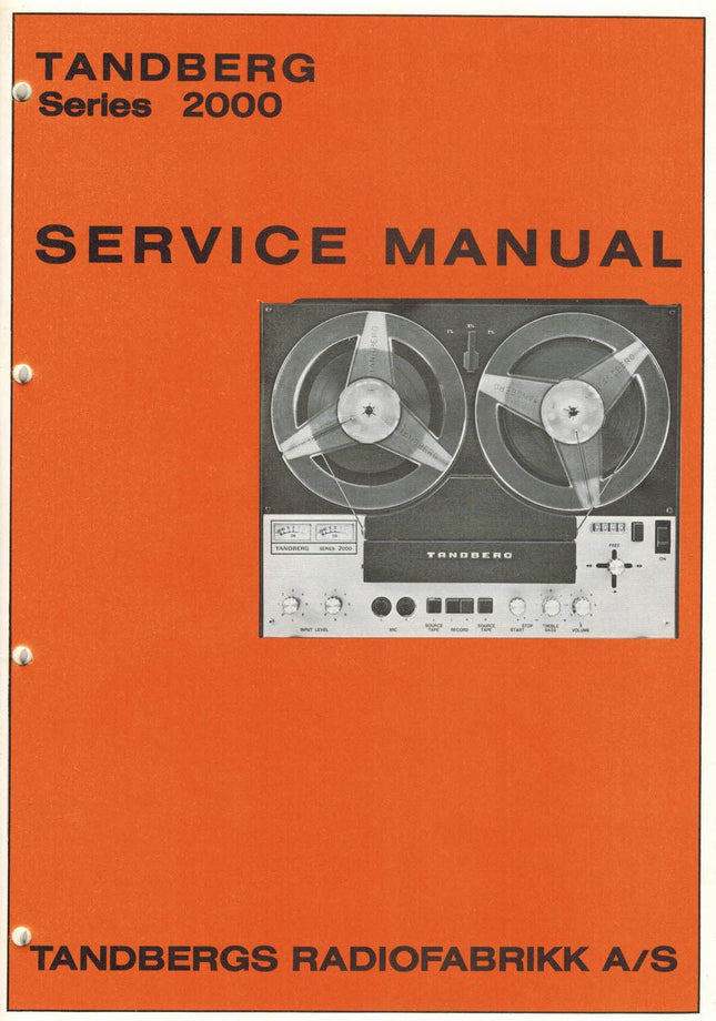 Servicemanual for 2000 Tandberg, S/H, PDF