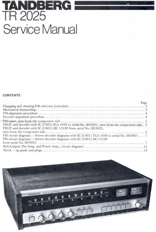 Servicemanual til TR2025, PDF, Engelsk, 19s