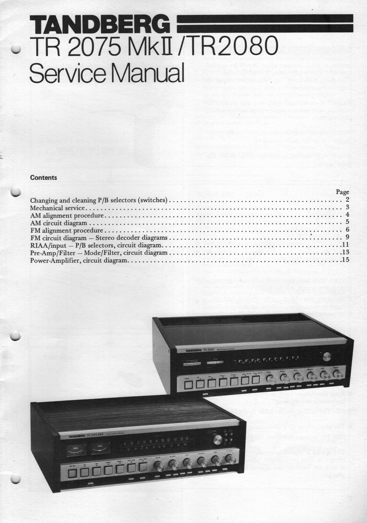 Servicemanual til TR2075MKII / TR2080 PDF Eng. 30s