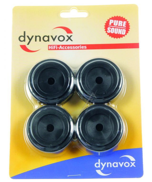 50x16mm HIFI-fotsett, svart (4 STK) 206383