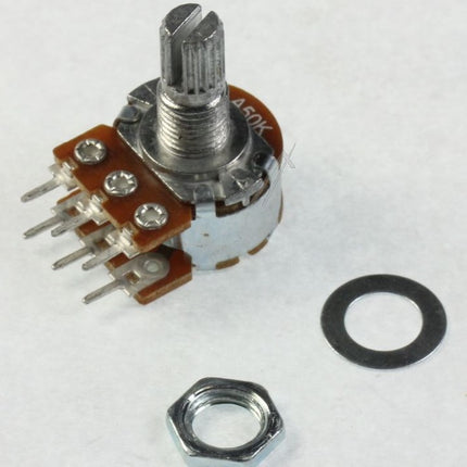 Potensiometer 2x10KB LIN Dia. 17mm Aksling 6x8mm