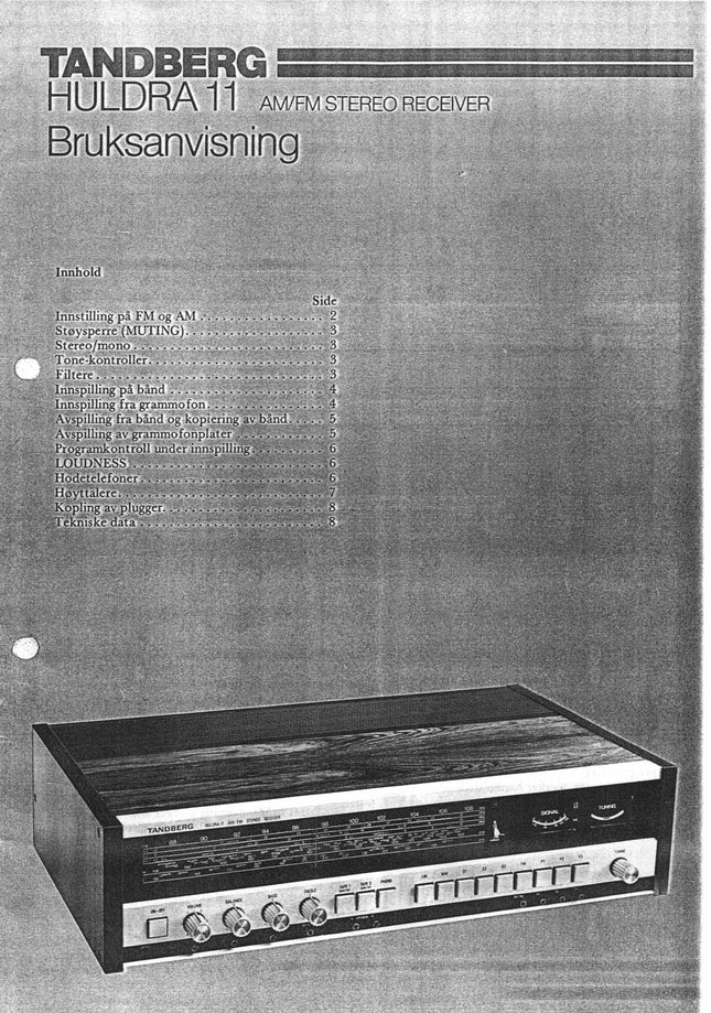 Brukerhåndbok HULDRA 11, PDF