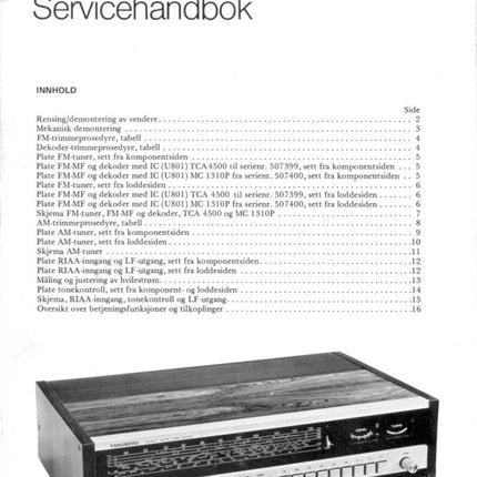Servicemanual til HULDRA 11, PDF, 33s