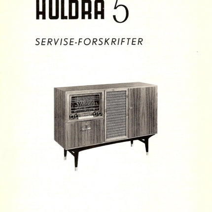 Servicemanual til Huldra 5, PDF