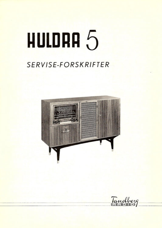 Servicemanual til Huldra 5, PDF