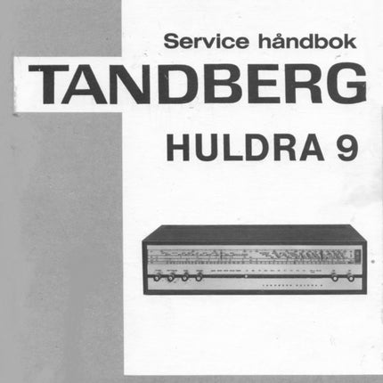 Servicemanual til Huldra 9 Norsk, 27s 704-4-70