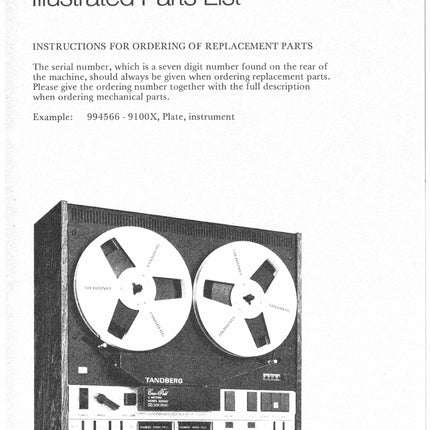 Deleliste for 9100X og 9200XD, PDF