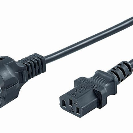 Power cable, C13, black, straight, 1.8m