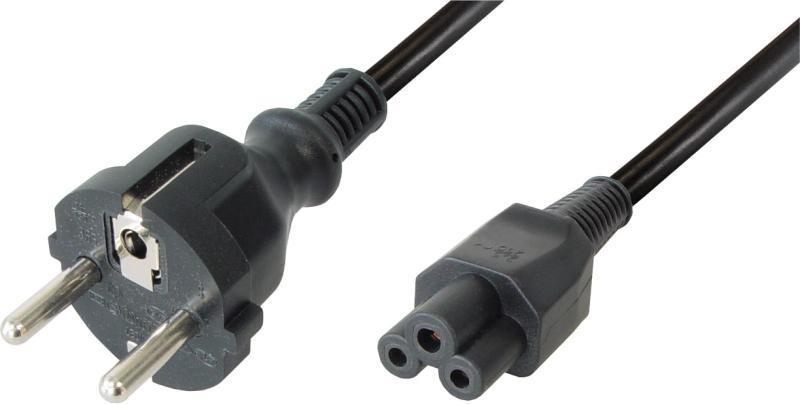 Kabel strøm - C5-kontakt, svart