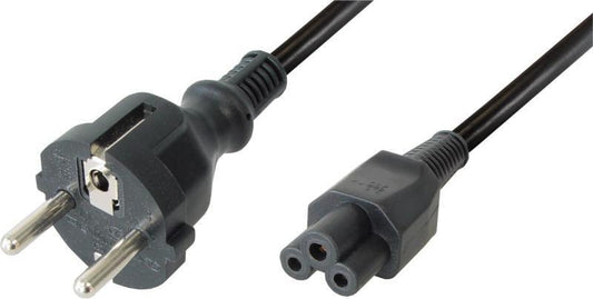 Kabel strøm - C5-kontakt, svart