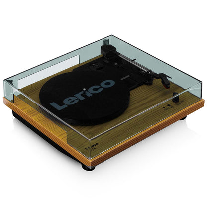 Lenco LS-10WD platespiller med innebygde høyttalere - Tre