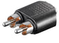 PHONO ADAPTER 1X Hun RCA <-> 2X Han RCA