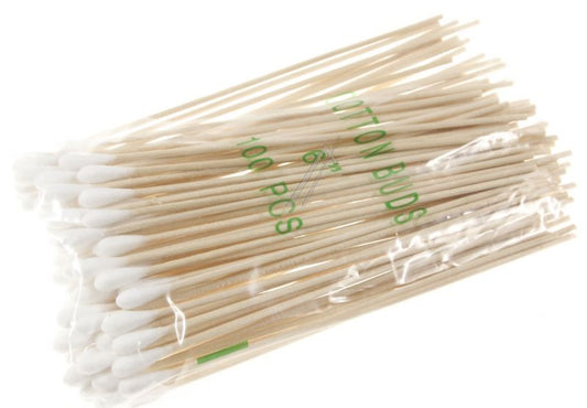 Bomullspinner Q-tips, 150mm lang, 100 stk