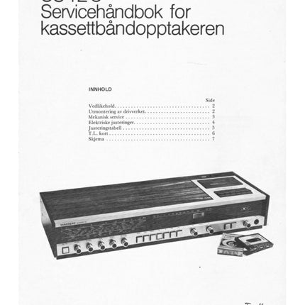 Servicemanual for Sølvsuper 12C, PDF, Norsk, 8 sider