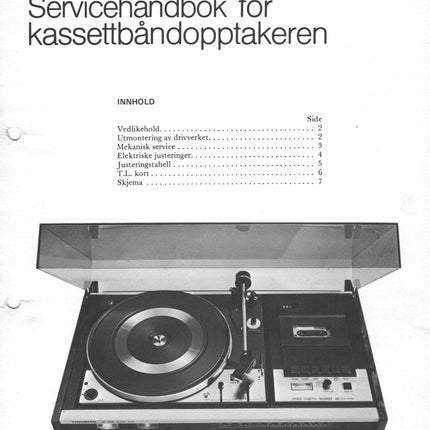 TR220GC Servicehåndbok PDF, Norsk, 10s