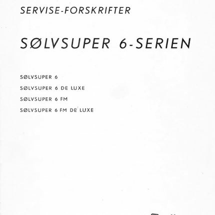 Servicemanual til SØLVSUPER 6, PDF, Norsk,19s