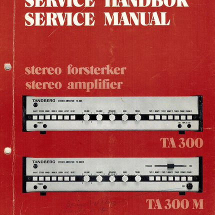 Servicemanual til TA300 Norsk/Eng. PDF, 21s