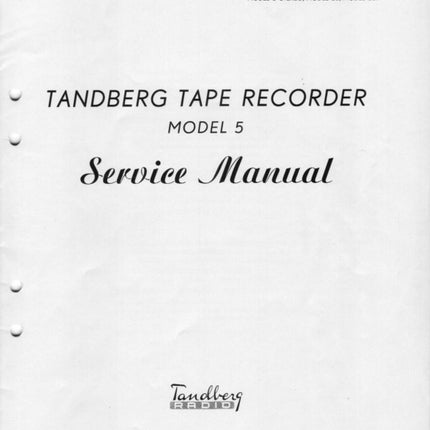 TB5 servicemanual engelsk, PDF