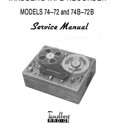 TB74 og TB74 servicemanual, PDF, engelsk