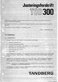 Justeringsforskrift  TCD300 PDF Norsk 14s