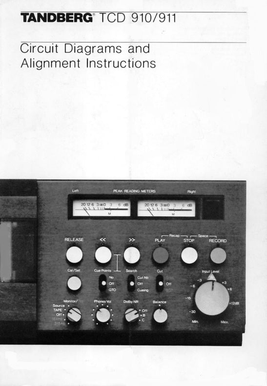 Skjema og justeringsinfo til TCD910 og 911 PDF 26s