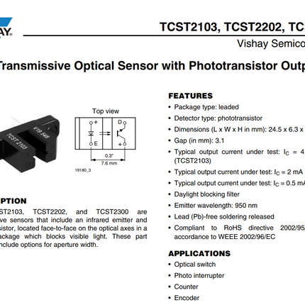 TCST2103 OPTOKOPLER