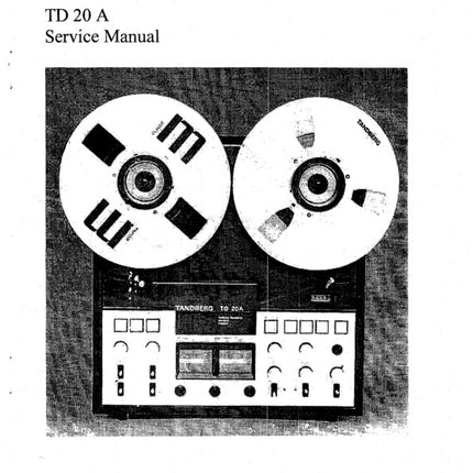 Servicemanual for TD20A, PDF